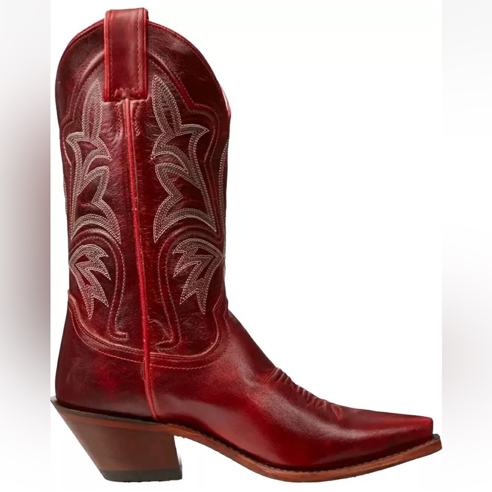Justin Women’s Embroidered Leather Western Boots in Red, Size 10 Wide. - Picture 16 of 16
